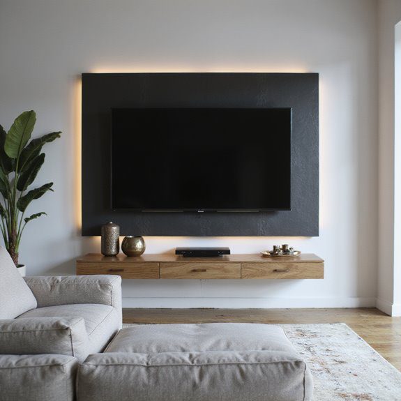stylish tv panel integration