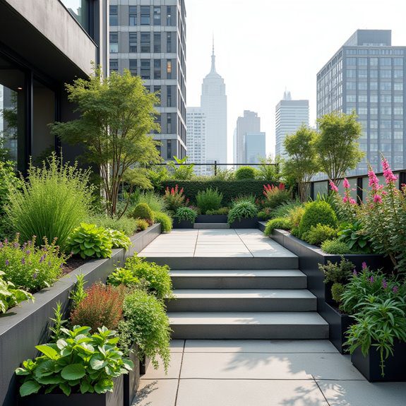 urban rooftop garden oasis
