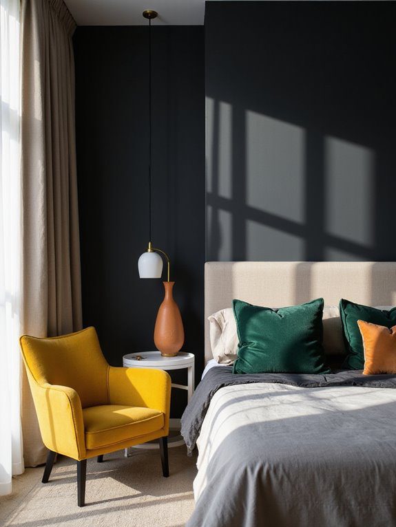 vibrant accents for contrast