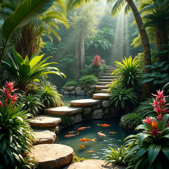 vibrant multi level tropical retreat