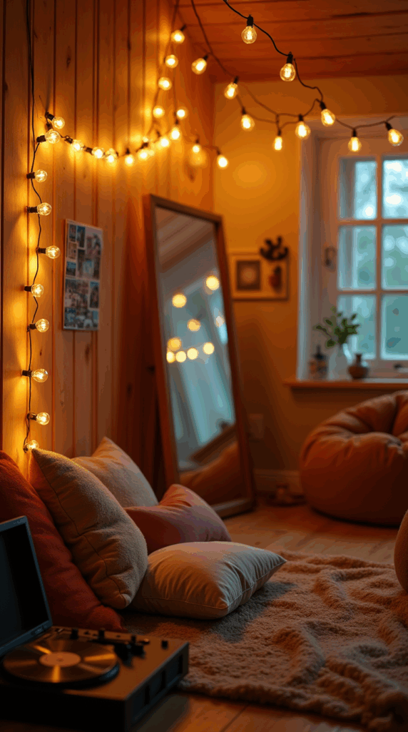Hang string lights