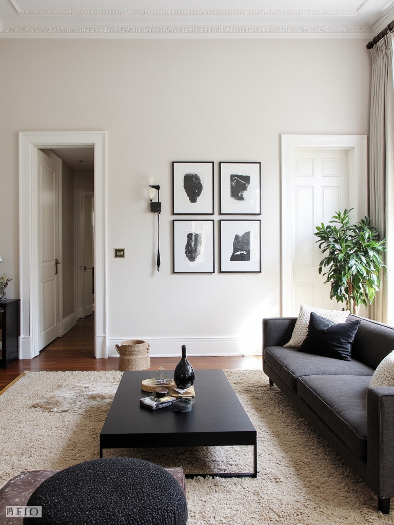 black framed artwork elegance