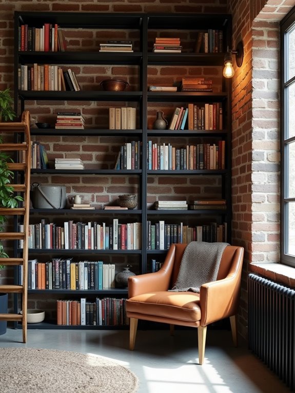 bold industrial library design