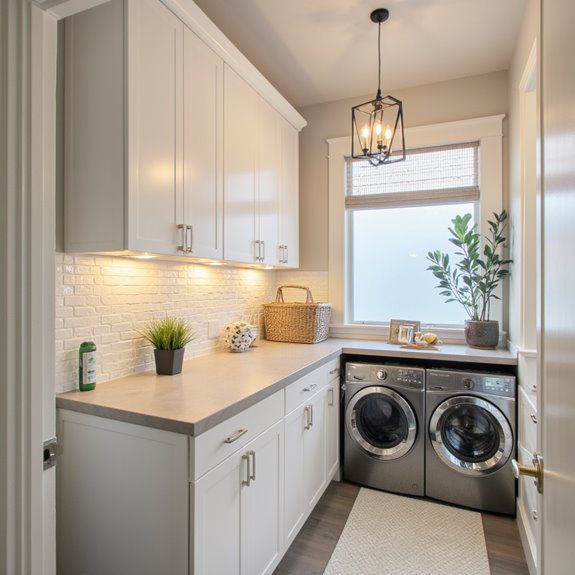 bold lighting enhances laundry