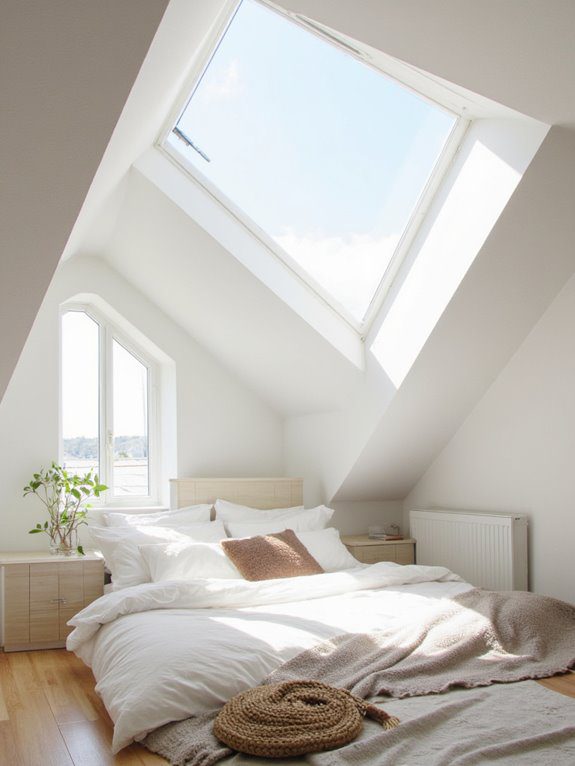 brighten your angled bedroom