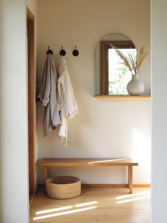 calm minimalist entryway design