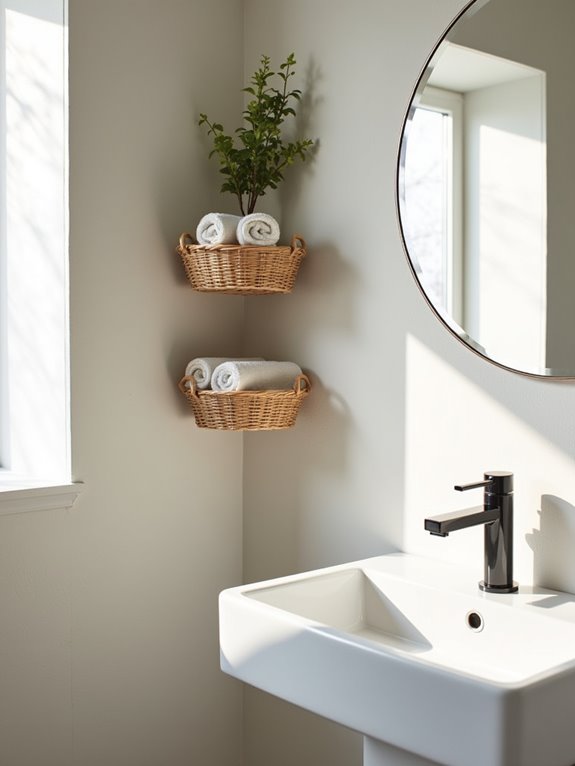 charming organized bathroom storage