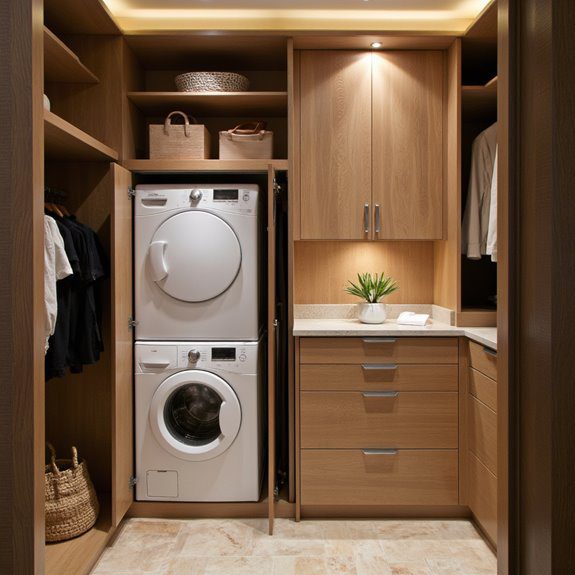 clever laundry space organization