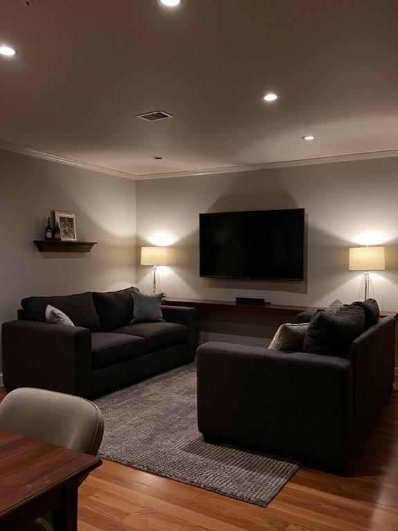 comfortable sectional sofa setup