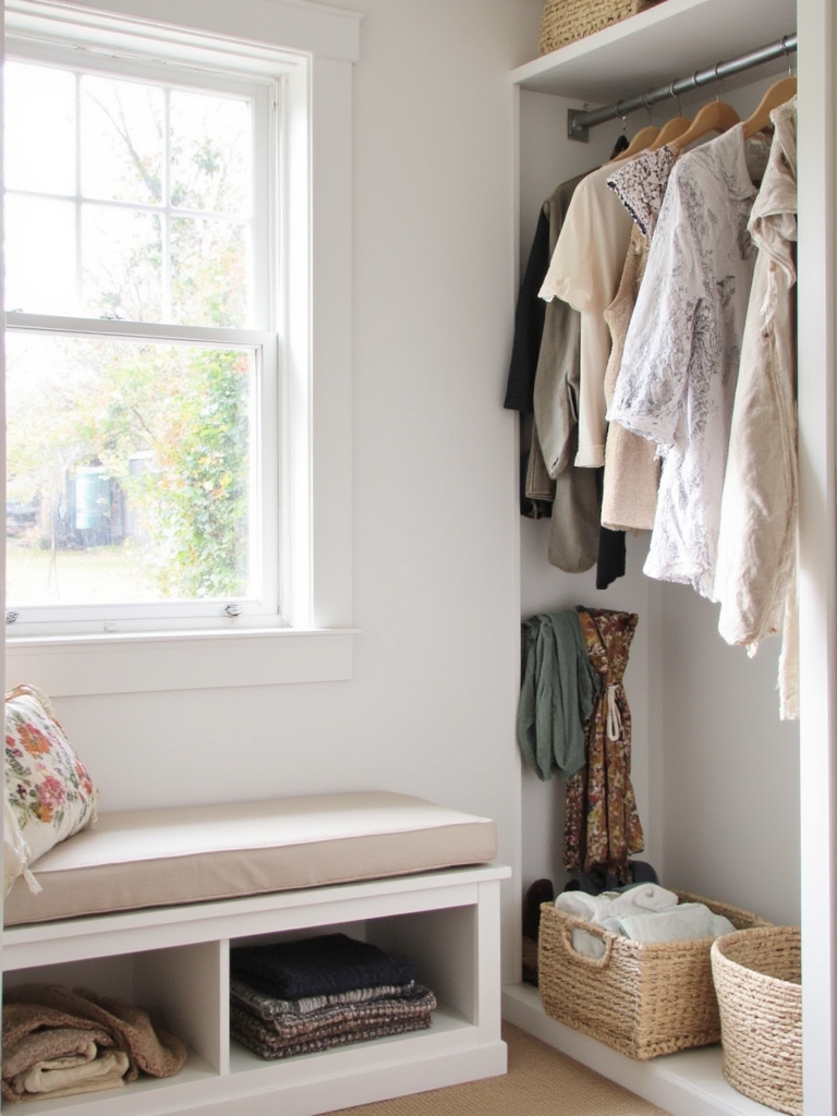 compact bench with storage