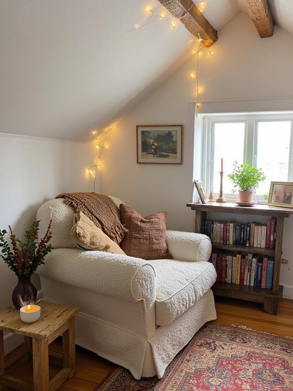 cozy attic reading nook