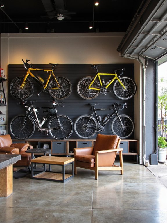 cozy bike display lounge