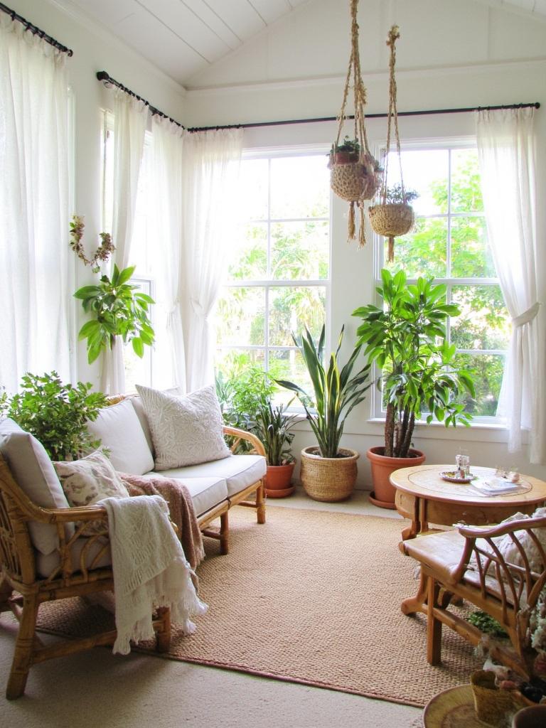cozy boho florida room