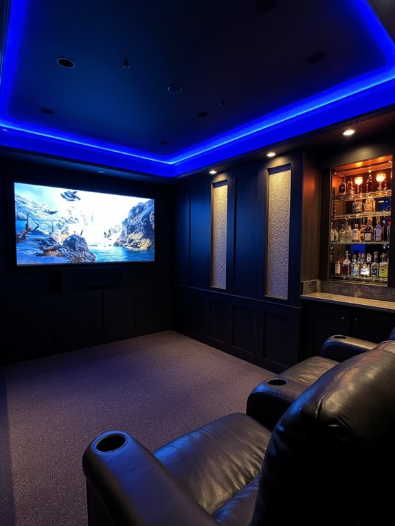 cozy cinematic man cave