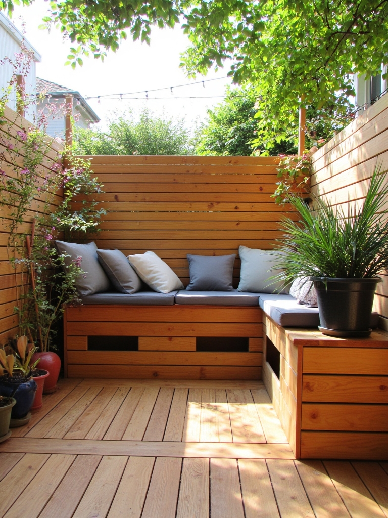 cozy clutter free outdoor seating