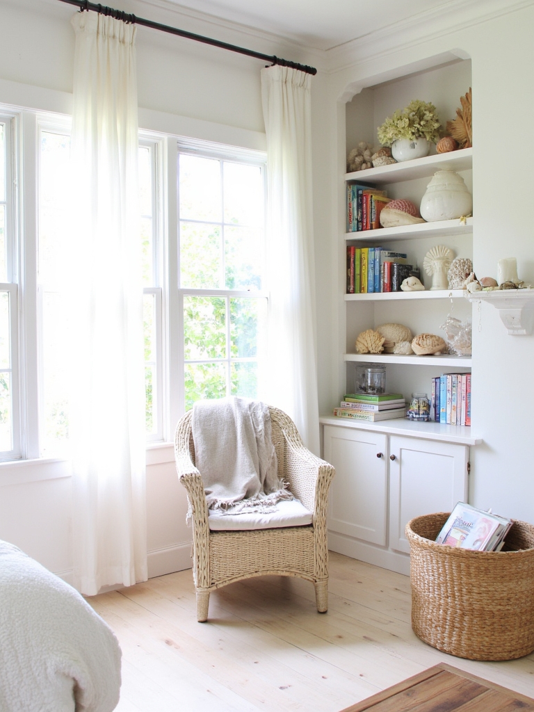 cozy coastal reading nook