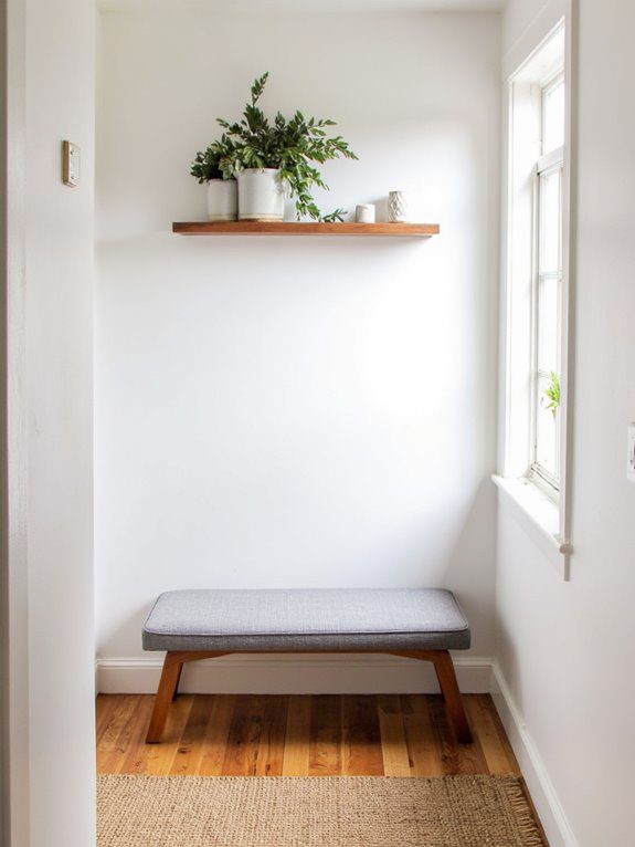 cozy functional entryway seating
