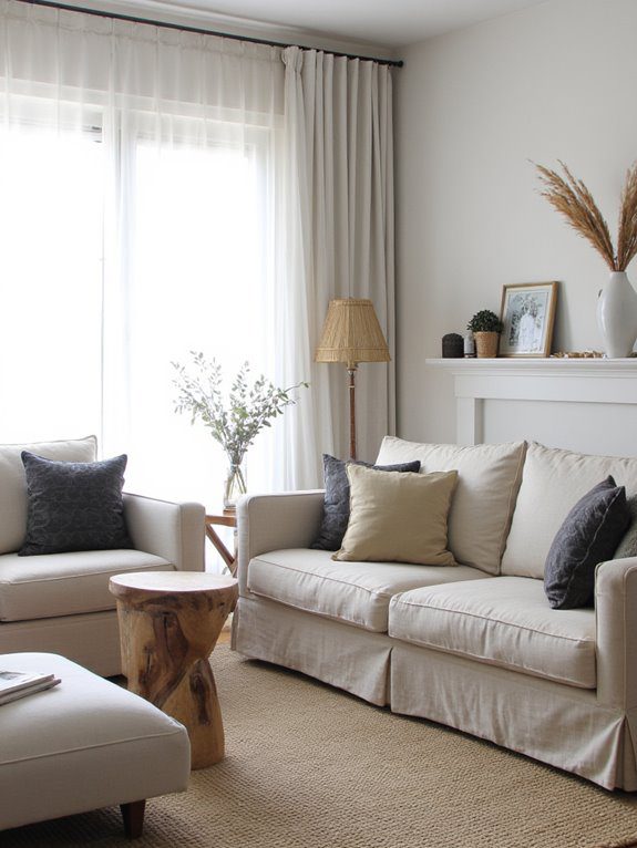 cozy minimalism with textiles