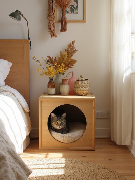 cozy under bed cat retreat
