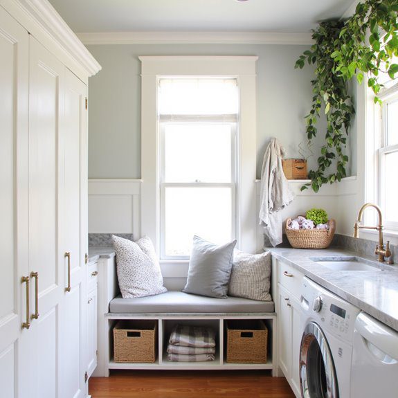cozy window seat storage