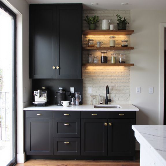 custom built in coffee station