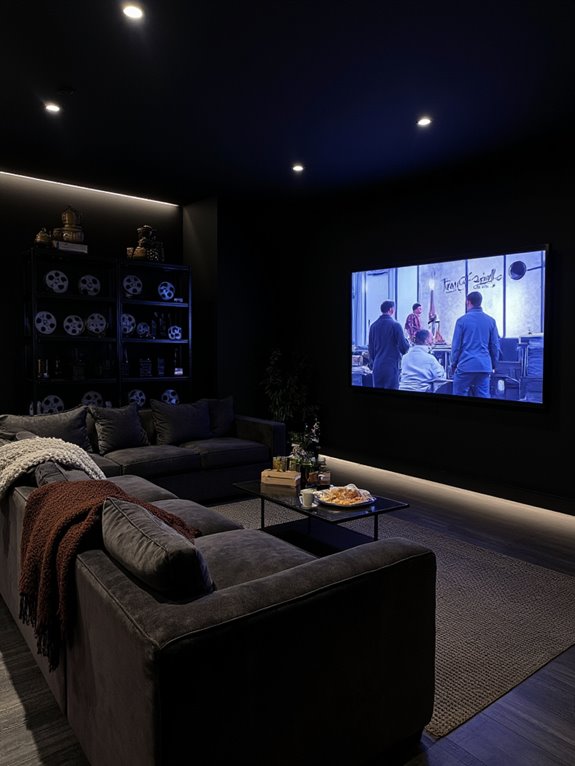 dark cozy movie theater