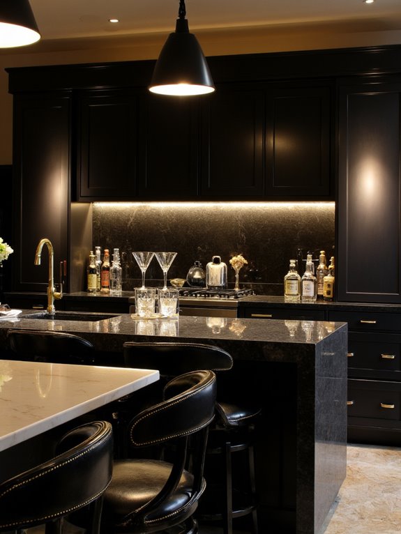 elegant black and gold