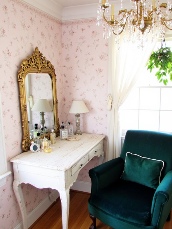 elegant vintage vanity decor