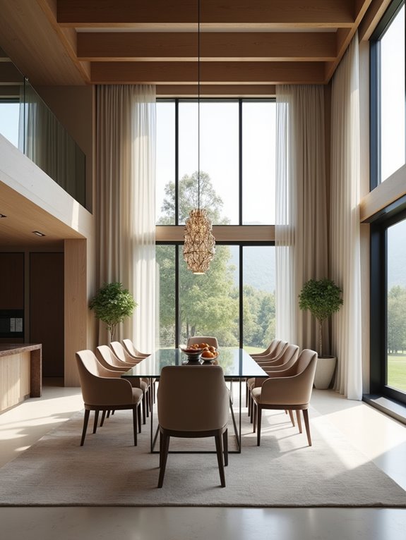 expansive inviting artistic ambiance