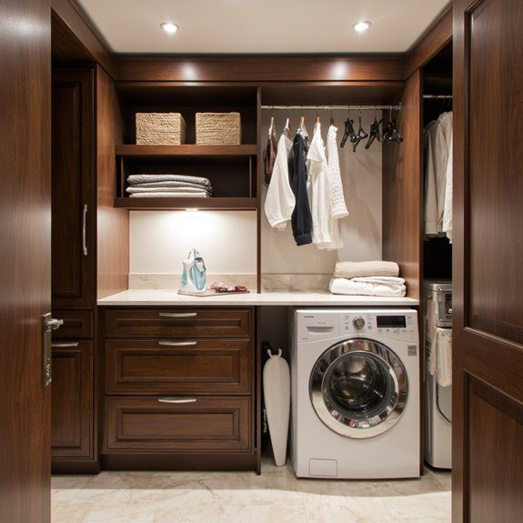 folding station in closet