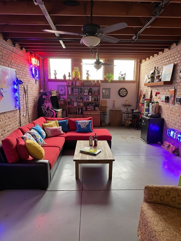 garage game room transformation