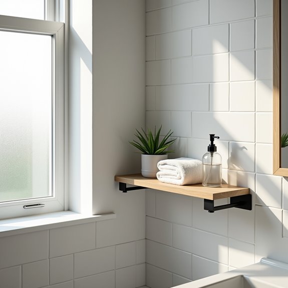 guest friendly bathroom shelf