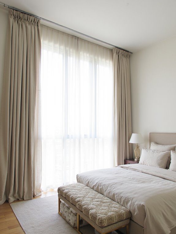 hang long flowing curtains
