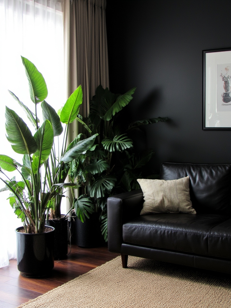 indoor plants enhance monochrome