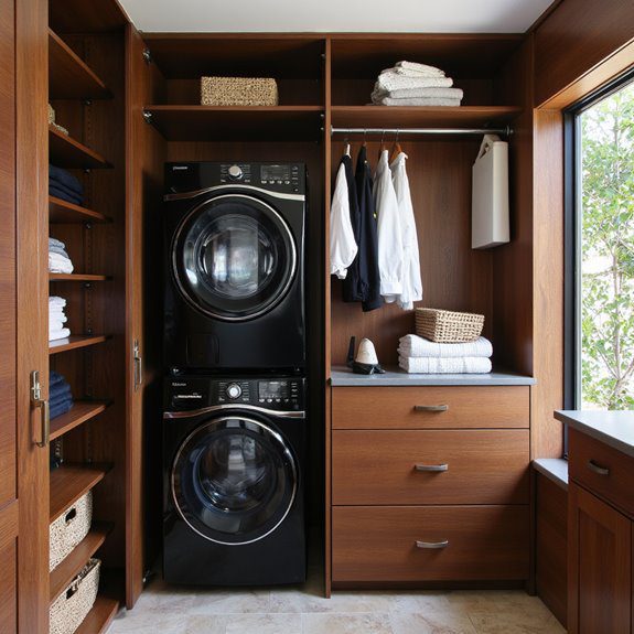 laundry functionality in closet