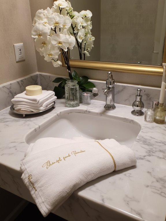 luxe towels and accessories
