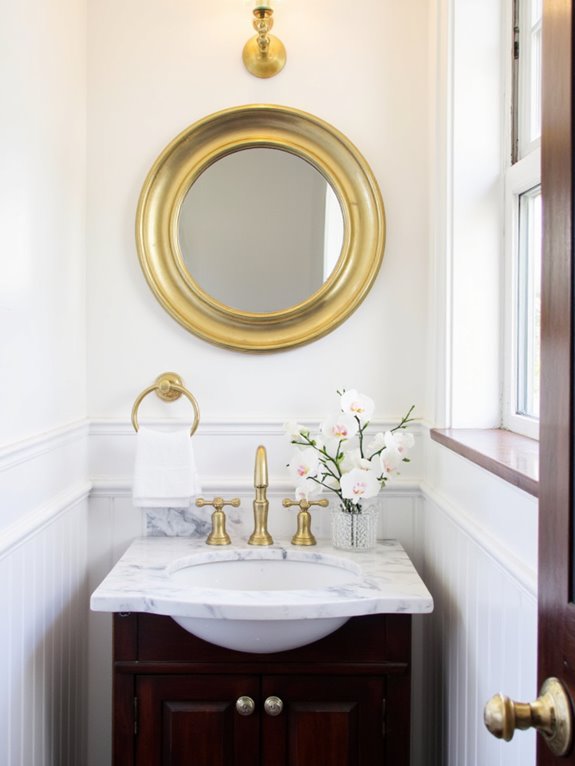 luxurious gold brass fixtures