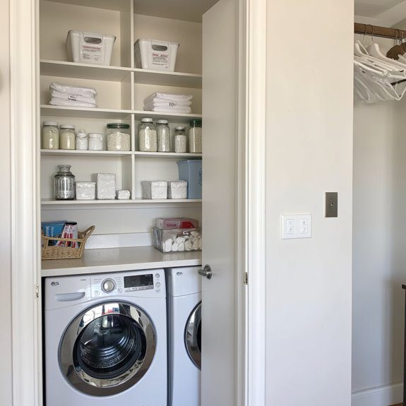 maximize vertical laundry storage