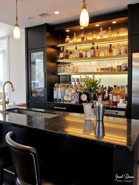 metallic accents enhance kitchens
