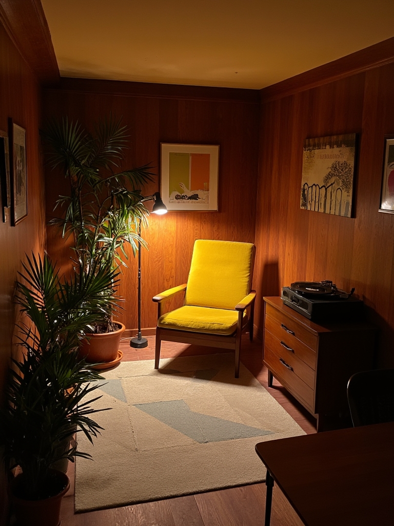 mid century modern cozy retreat