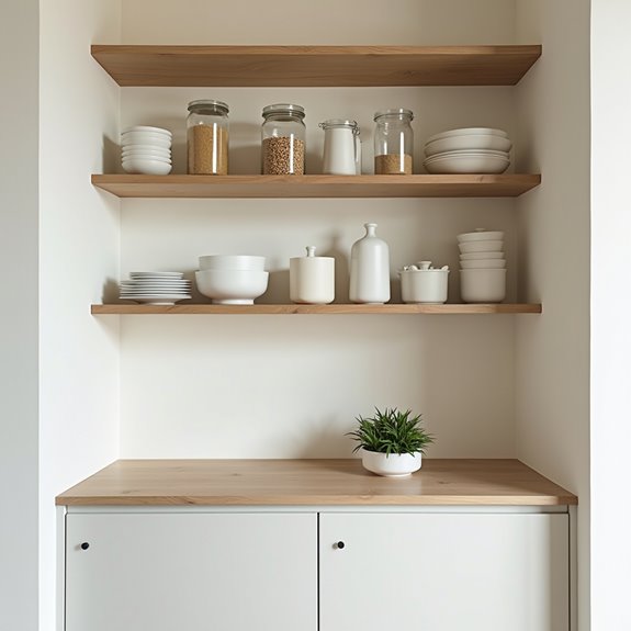minimalist pantry with organization
