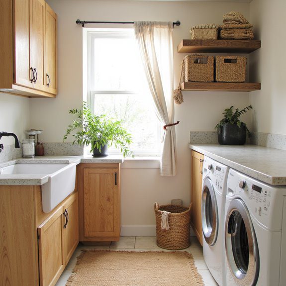 natural wood accents warmth
