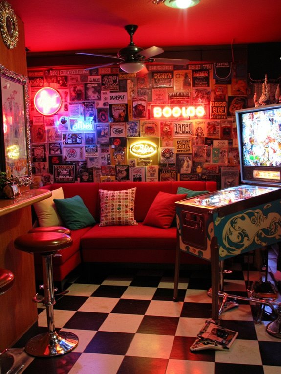 nostalgic retro garage setup