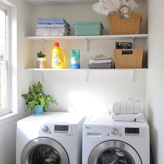 open shelving for organization