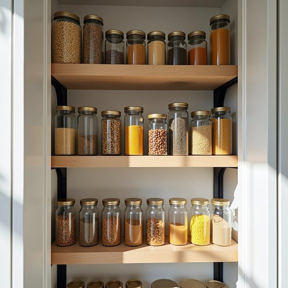 organized pantry with visibility