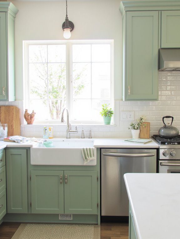 sage green cabinet maintenance benefits