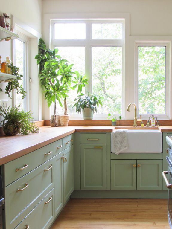 sage green creates calming ambiance
