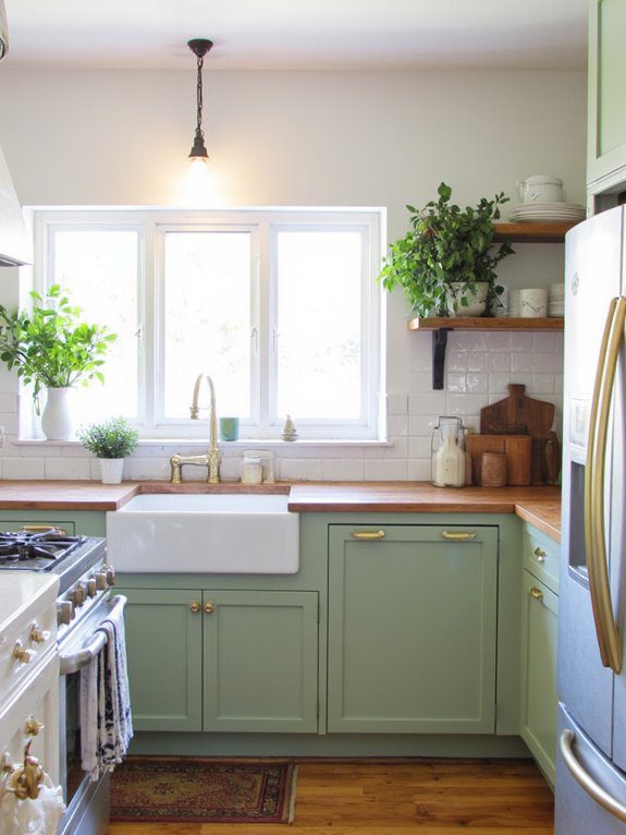 sage green kitchen versatility