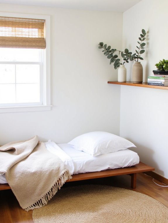 serene minimalist retreat space