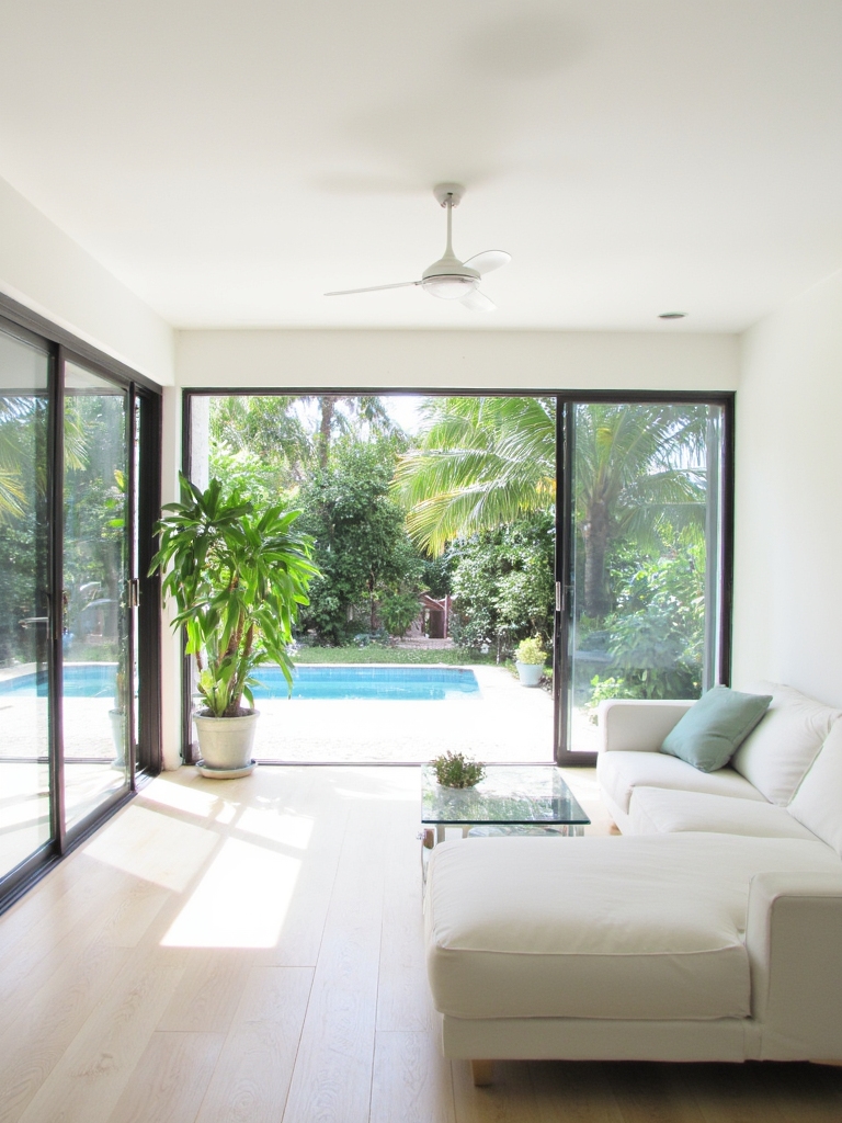 serene minimalist sunroom design